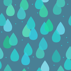 Seamless pattern with raindrops