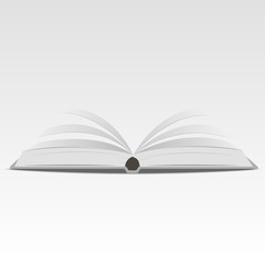Blank pages of opened book. Mock up opened magazine, booklet or brochure. Vector