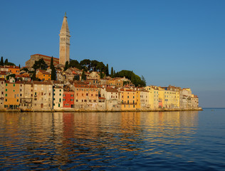 Fototapeta premium Rovinj Croatia cityscape at sunset