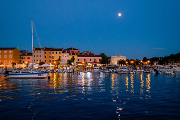 Rovinj Croatia harbor at sunset