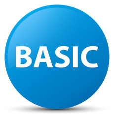 Basic cyan blue round button