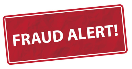 Fraud Alert red rubber stamp on white. Fraud Alert  grunge.