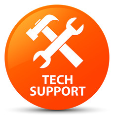 Tech support (tools icon) orange round button