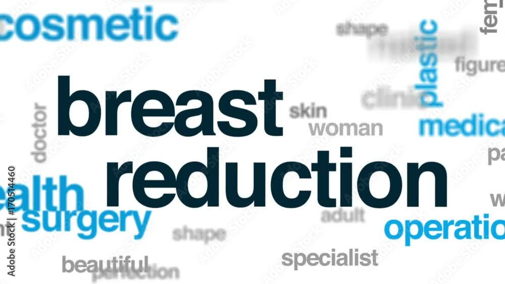 Canvas Prints Breast reduction animated word cloud, text design animation.