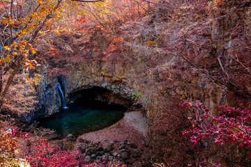 Beautiful scenery of autumn, Bidulginang Falls.