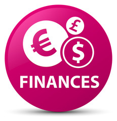 Finances (euro sign) pink round button