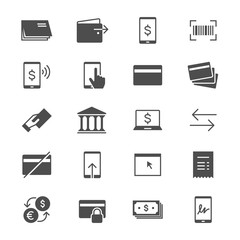 Internet banking flat icons