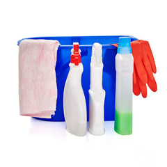 Assortment of cleaning products