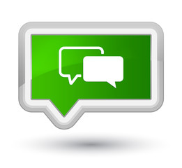 Testimonials icon prime green banner button