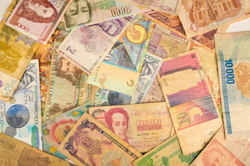 Assorted international banknotes