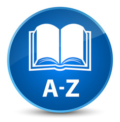 A-Z (book icon) elegant blue round button