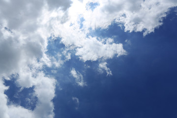 Blue sky with clouds.