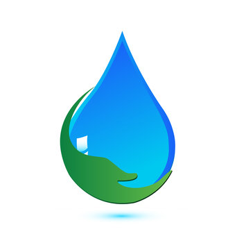 Environmental water rain drop icon vector