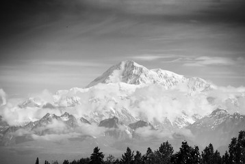 Mt. McKinley in Black and Whitle