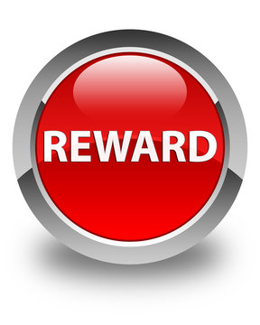 Reward glossy red round button