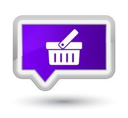 Shopping cart icon prime purple banner button
