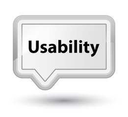 Usability prime white banner button