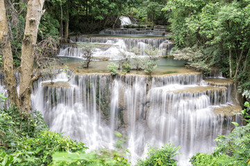 Huay Mae Khamin waterfall in national park, Thailand 