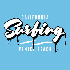 Venice Beach Surfing - Tee Design For Print
