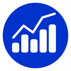 graph circle blue icon