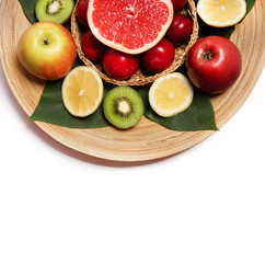 Citrus fruits. Fresh fruits. Mixed fruits background. 