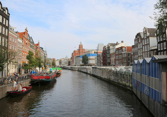 Famous Singel Canal in Amsterdam