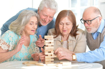 senior couples having fun