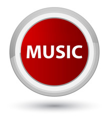Music prime red round button