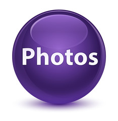 Photos glassy purple round button