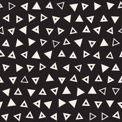 Seamless primitive jumble minimalism patterns. Randomly scattered geometric shapes. Abstract background design