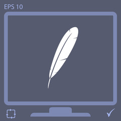 feather vector icon