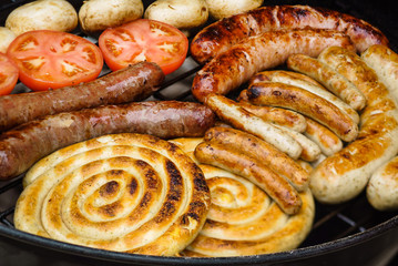 grilled sausages