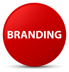 Branding red round button