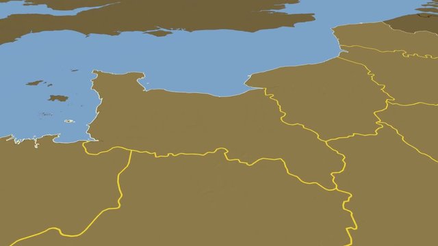 Lorraine - France, region extruded. Bumps