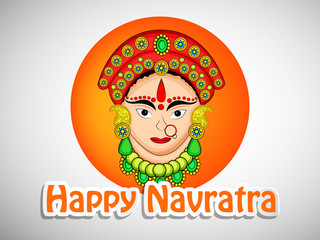 illustration of elements of hindu festival Navratri Background
