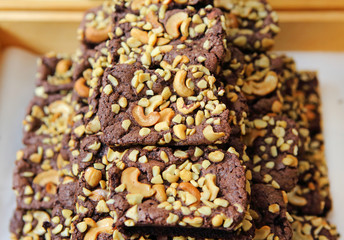 Cashew nut brownies.