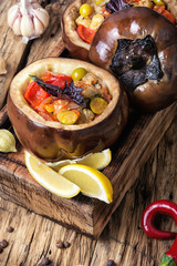 eggplant baked with vegetables