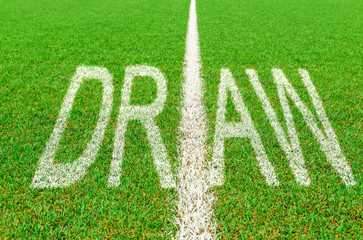 text on the lawn
