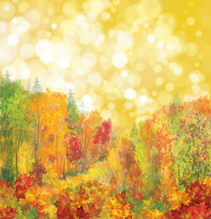 Vector autumn landscape.