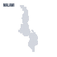 Vector pixel map of Malawi isolated on white background