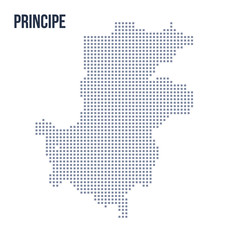 Fototapeta na wymiar Vector pixel map of Principe isolated on white background