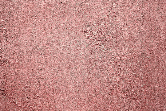 Background of a painted pink iron metal sheet texture