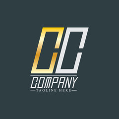Initial Letter CC Rounded Design Logo