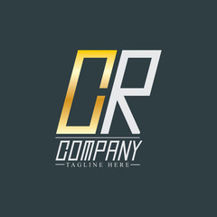 Initial Letter CR Rounded Design Logo
