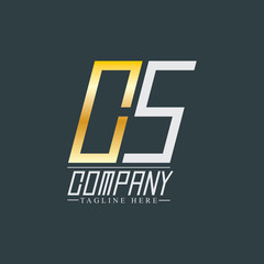 Initial Letter CS C5 Rounded Design Logo