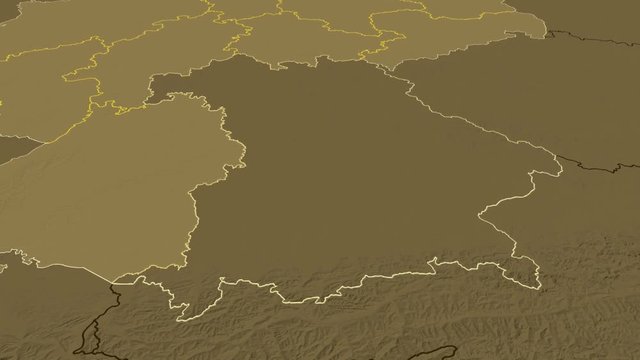 Bayern - Germany, state extruded. Bumps