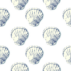 seashells seamless pattern