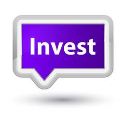 Invest prime purple banner button
