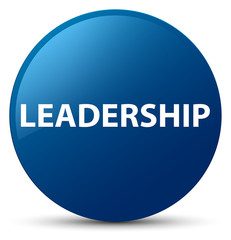 Leadership blue round button