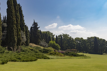 Fototapeta na wymiar Panorama on the botanical park